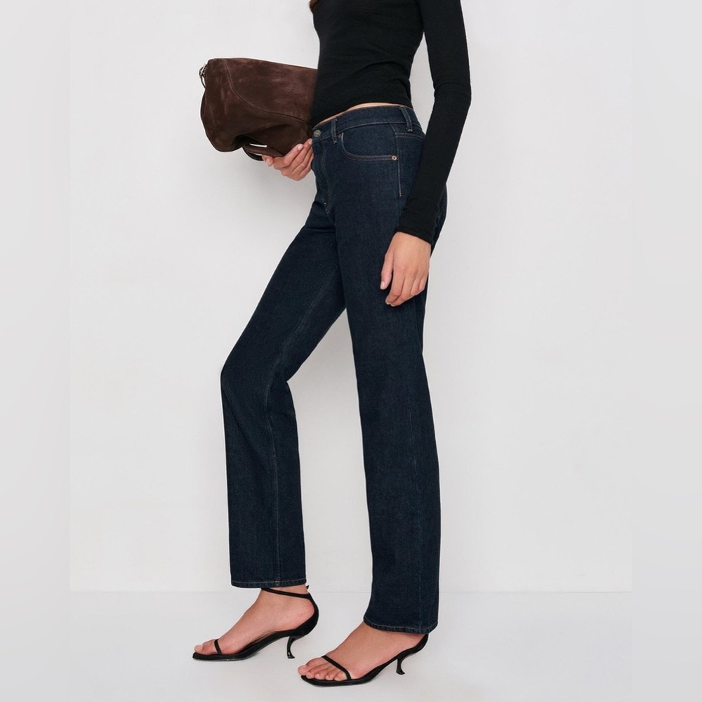 Reformation Greer Midrise Straight Jean in Ondine - Picture 6 of 7